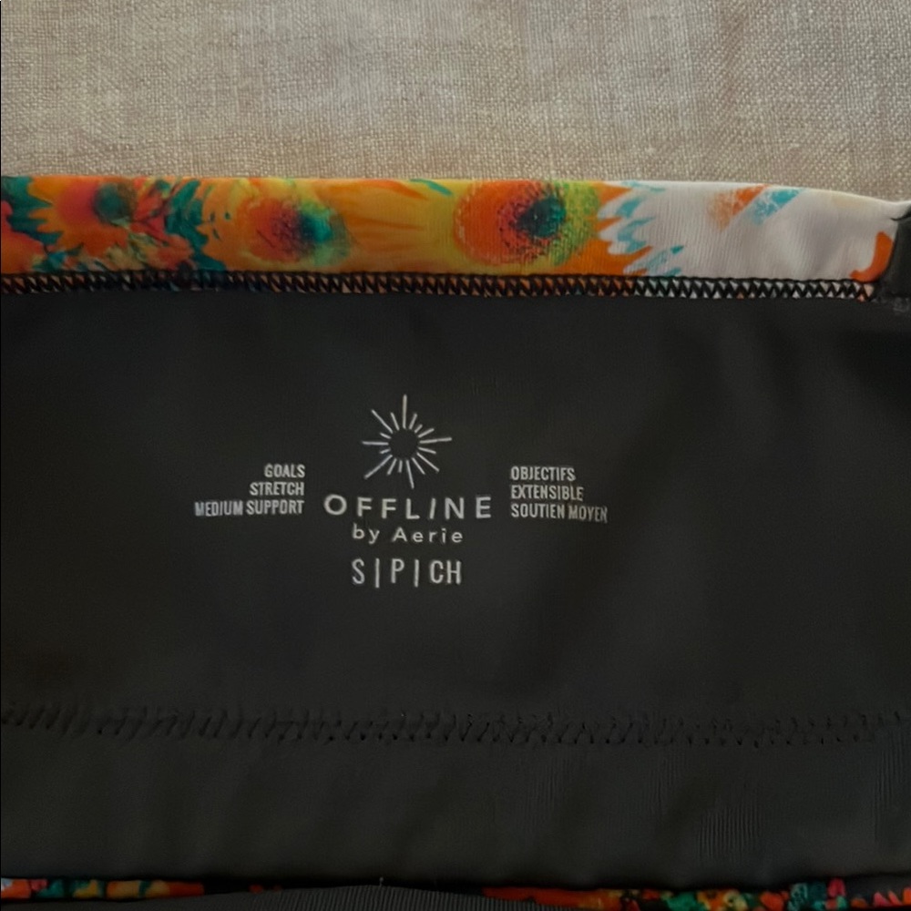 Aerie Orange and Blue Sports Bra - Picture 4 of 6